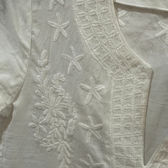 NWT $128 Lily Pulitzer Sea Breeze Tunic Resort White Embroidered Size XS - Picture 7 of 8